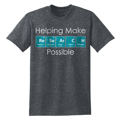 Cayman Chemical Helping Make Research Possible T-shirt. Mens, Womens, Unisex Tee. Science, Research.